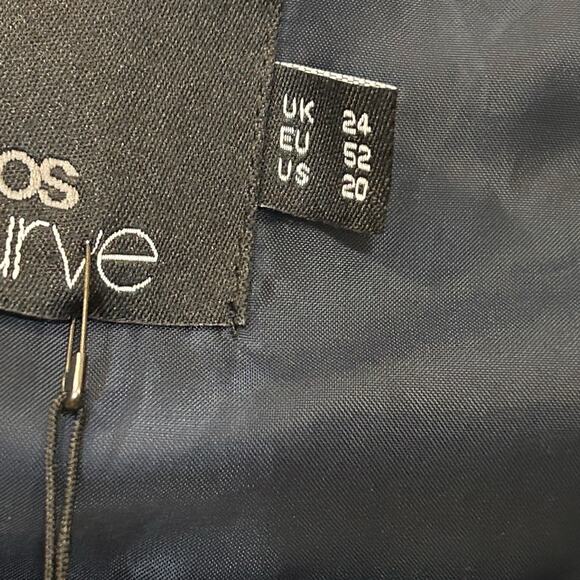 Nwt- Asos curve- Curve Blazer In Sequin-Sz 20 - midnight blue - Picture 5 of 6